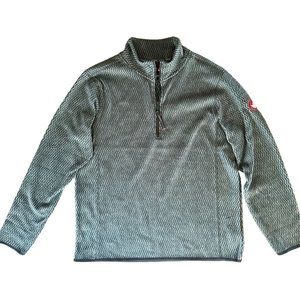 Sweatshirt Quarter Zip Long Sleeve Pullover Large